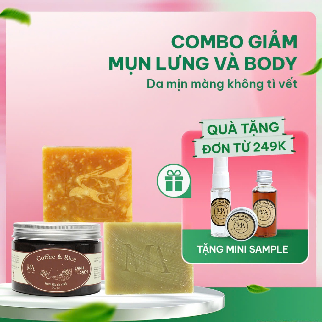 Ảnh Combo Giảm Mụn Lưng, Mụn Body Mộc An 2 Sản Phẩm Chiết Xuất Tự Nhiên, An Toàn Và Hiệu Quả 1