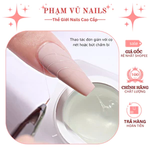 Gel Nhện Thuỷ Tinh Trong Suốt Trang Trí Móng Chà Tráng Gương - Gel Dai Dẻo Kéo Sợi Dài 10g