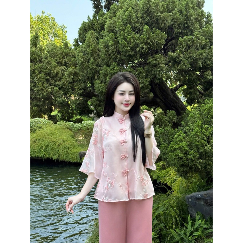 Pháp Phục Lễ Chùa Tơ Hoa Thiết Kế Nơ Trang Trọng