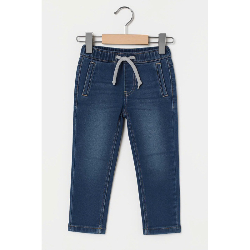 Quần Jean Trẻ Em Unisex Trơn Xuất Dư Form Đẹp D9133 Size 8Y (27-29kg)