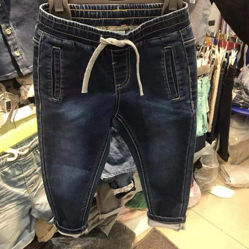 Quần Jean Trẻ Em Unisex Trơn Xuất Dư Form Đẹp D9133 Size 8Y (27-29kg)