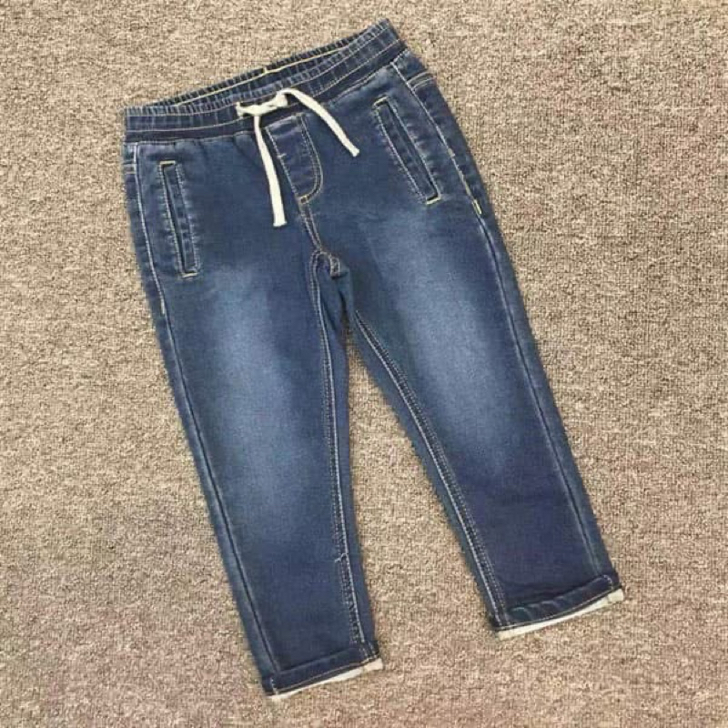 Quần Jean Trẻ Em Unisex Trơn Xuất Dư Form Đẹp D9133 Size 8Y (27-29kg)
