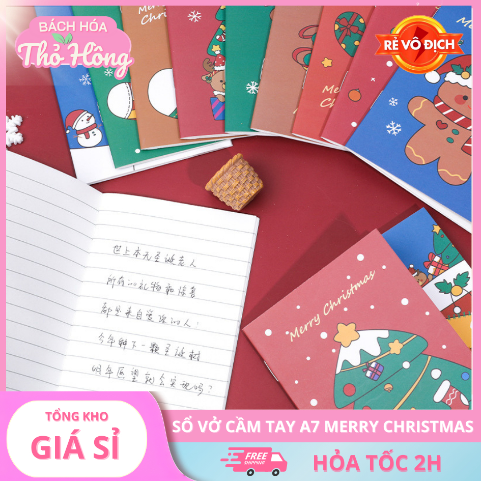 3 Sổ Vở Cầm Tay Noel Merry Christmas
