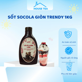 [GIÒN] SỐT SOCOLA GIÒN TRENDY chai 1kg chuyên dùng trong pha chế