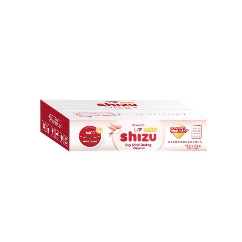 {Hot} Sữa Bột Pha Sẵn cho bé từ 6 tháng Aiwado Shizu Gold Suy Dinh Dưỡng Thấp Còi thùng 48 hộp 110ml
