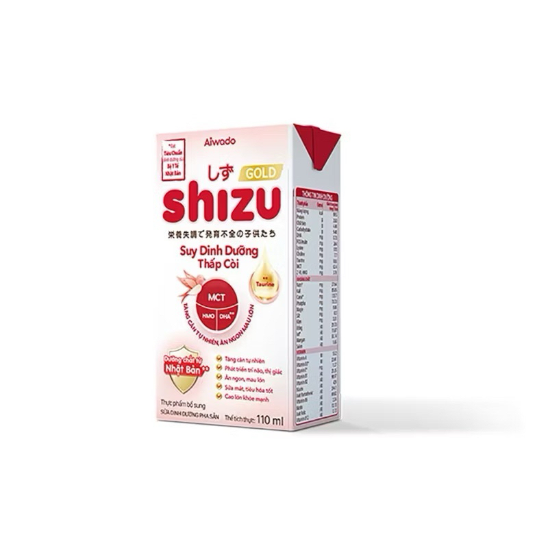 {Hot} Sữa Bột Pha Sẵn cho bé từ 6 tháng Aiwado Shizu Gold Suy Dinh Dưỡng Thấp Còi thùng 48 hộp 110ml