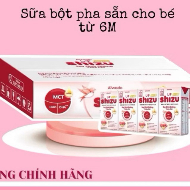 {Hot} Sữa Bột Pha Sẵn cho bé từ 6 tháng Aiwado Shizu Gold Suy Dinh Dưỡng Thấp Còi thùng 48 hộp 110ml