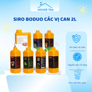 SIRO BODUO CÁC VỊ CAN 2L đủ vị dâu, đào, việt quất,... pha chế đồ uống thơm n