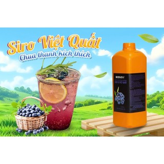 [CHÍNH NGẠCH] SIRO BODUO CÁC VỊ CAN 2L đủ vị dâu, đào, việt quất,... pha chế đồ uống thơm n