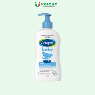 Sữa Tắm gội /sữa dưỡng thể toàn thân Cetaphil Baby 400ml cho bé