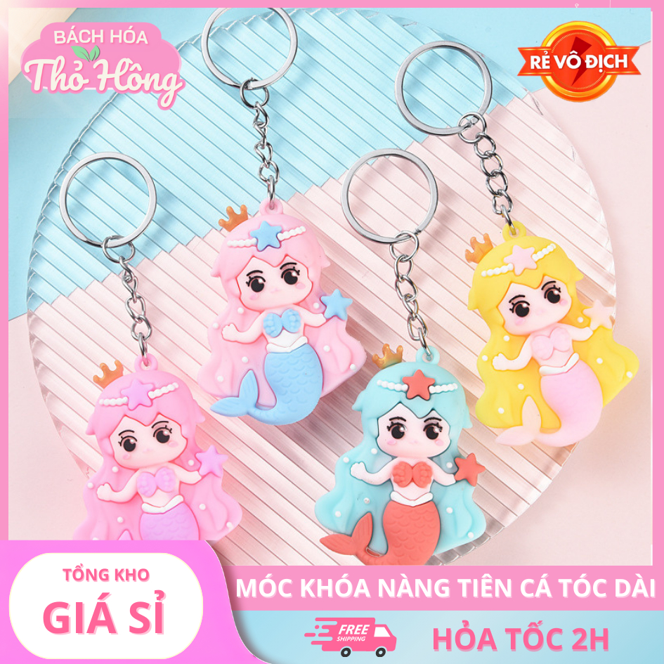 3 Móc Khóa Nàng Tiên Cá Mái Tóc Dài