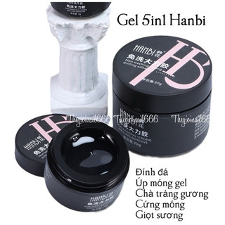 Gel Đa Năng 5in1 Hanbi – Gel Làm Móng Lấp Lánh, Dễ Sử Dụng, 2 Size Lớn Nhỏ