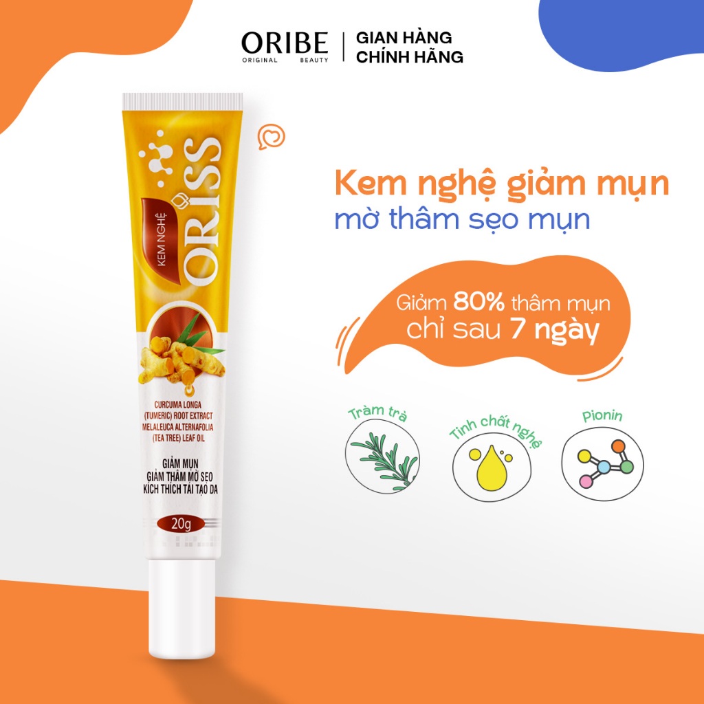 Ảnh Kem nghệ Oriss giảm mụn và thâm không gây vàng da dành cho da dầu mụn tuýp 20gr 2