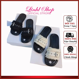 Dép quai ngang nữ đế thấp Linhl Shop chất vải siêu đẹp siêu êm mã 92