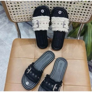 Dép quai ngang nữ đế thấp Linhl Shop chất vải siêu đẹp siêu êm mã 92