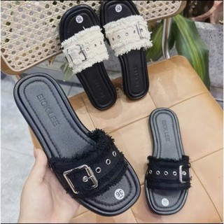 Dép quai ngang nữ đế thấp Linhl Shop chất vải siêu đẹp siêu êm mã 92