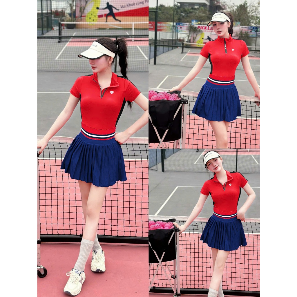 [NEW PICKLEBALL] Bộ thể thao nữ, Bộ váy áo chơi Pickleball, Tennis, Golf, Cầu lông- Hàng QC cao cấp