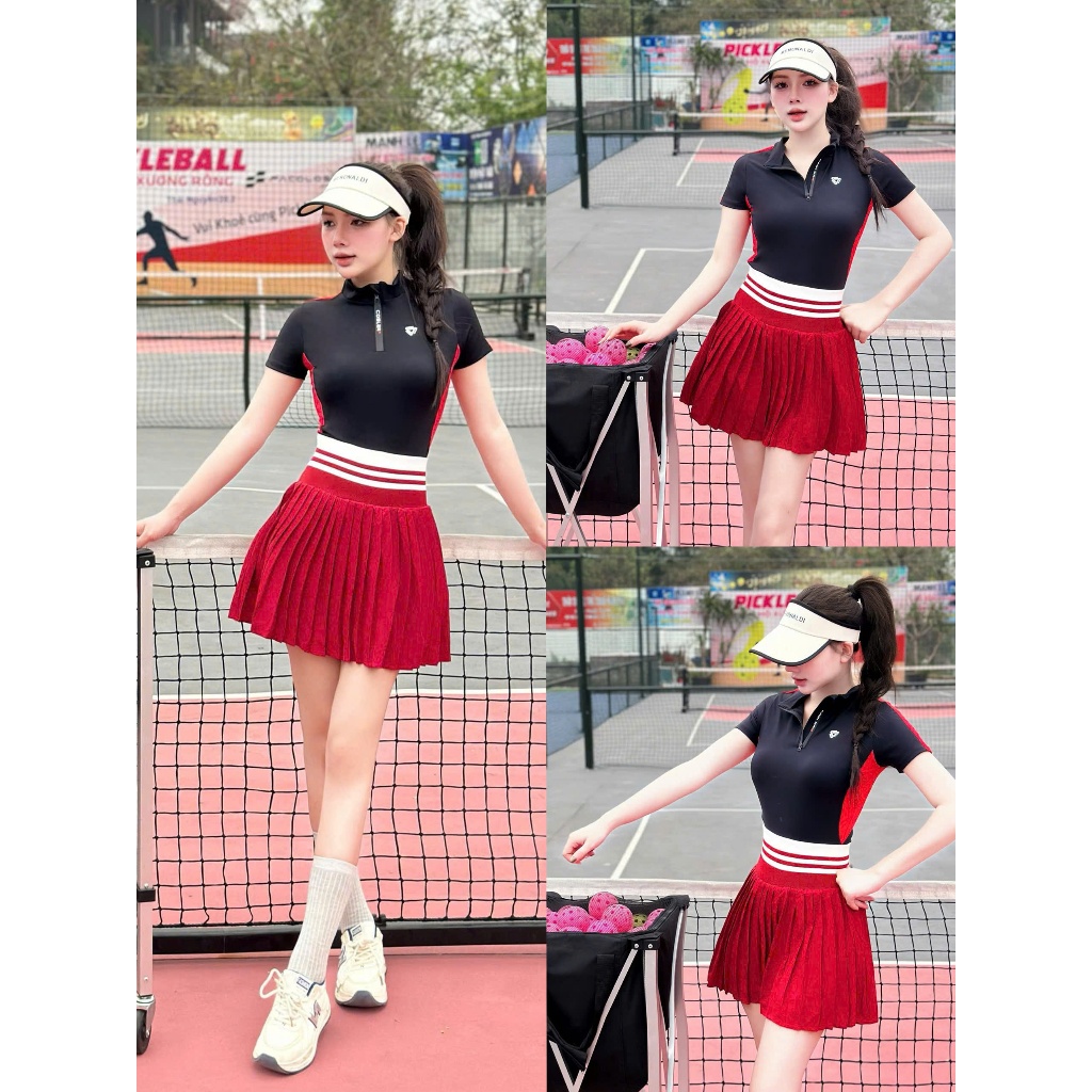 [NEW PICKLEBALL] Bộ thể thao nữ, Bộ váy áo chơi Pickleball, Tennis, Golf, Cầu lông- Hàng QC cao cấp