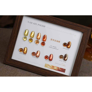 Set Mắt Mèo Kim Cương Vàng Hanbi – 9C Mắt Mèo Sắc Sảo, Tạo Hiệu Ứng 3D Lấp Lánh