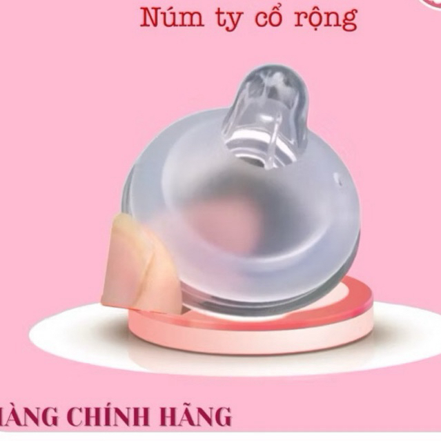 Núm ti Silicone siêu mềm cổ rộng S/M/L/Y ( bán lẻ 1 chiếc)