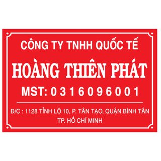 ( Giao hoả tốc ) Bảng công ty mica kích thước 20*30 tặng kèm băng keo 2 mặt.