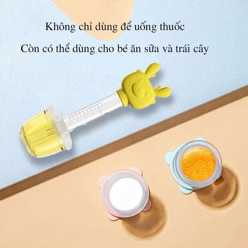 Dụng Cụ Cho Bé Uống Th.uốc, Ống Bón Sữa Cho Bé Chống Sặc có đầu Silicon (tặng kèm cây cọ)