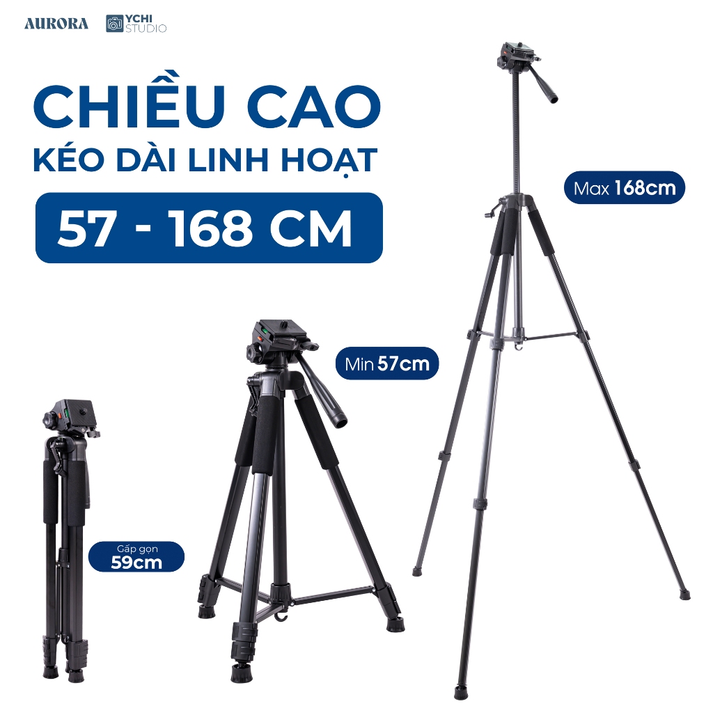 Chân Máy Ảnh Aurora FlexPod S168 - Tripod Chuyên Dụng Cho Quay Video, Livestream