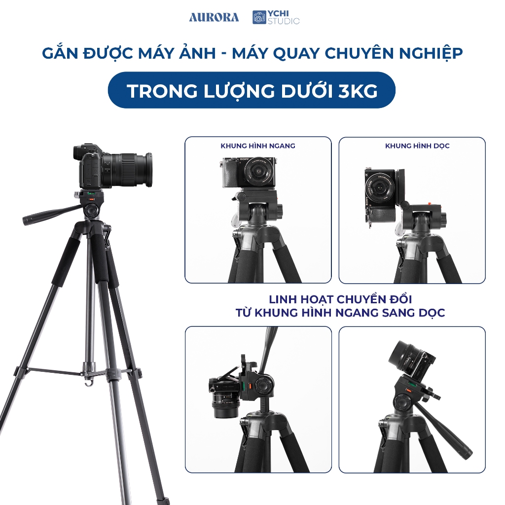 Chân Máy Ảnh Aurora FlexPod S168 - Tripod Chuyên Dụng Cho Quay Video, Livestream