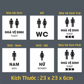 Bảng chỉ dẫn WC, Toilet, báng số phòng có đèn phát sáng uốn cạnh