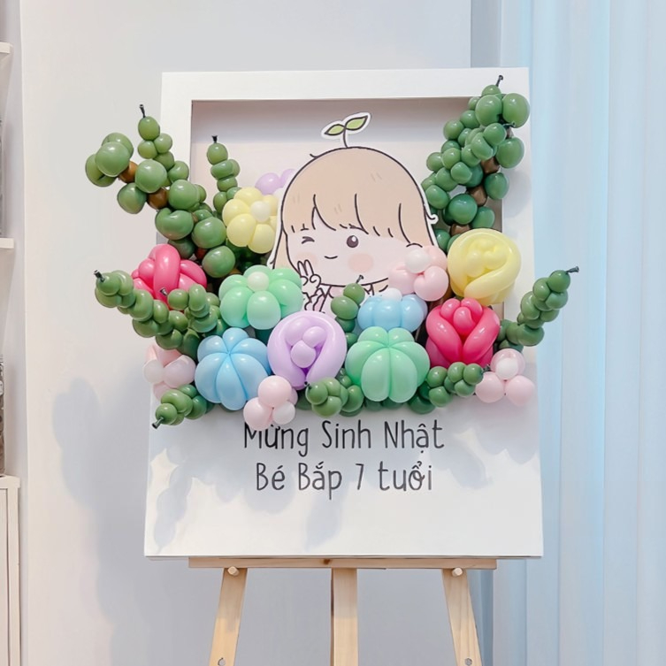 Bảng Welcome Sinh Nhật Hộp Hoa 3D Formex Cao Cấp In Tên Theo Yêu Cầu