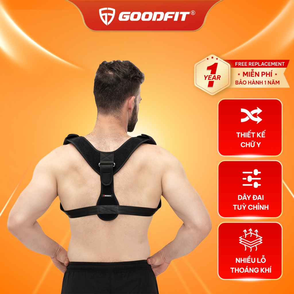 Ảnh Đai chống gù lưng nữ, nam cao cấp GoodFit chất liệu bền, thoáng khí, định hình cột sống GF712P 1