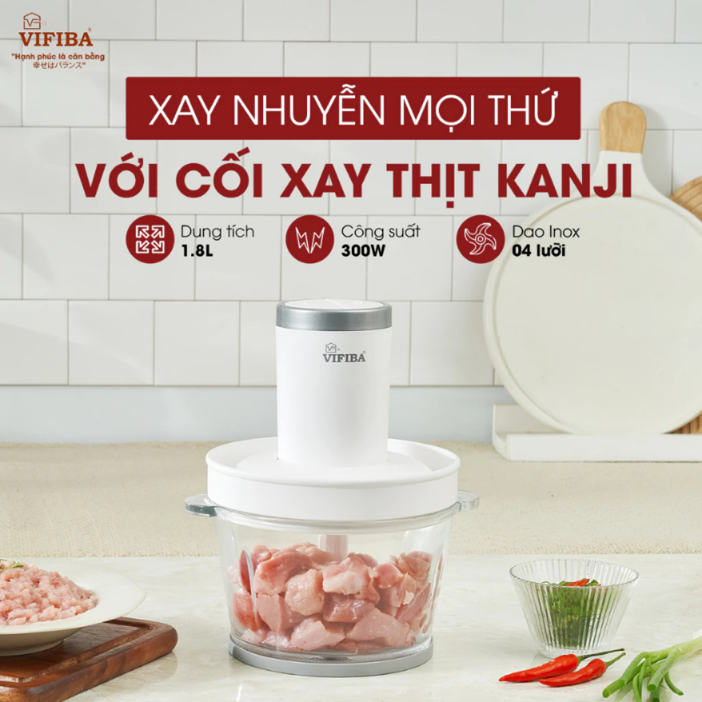 Ảnh Máy Xay Thịt Chính Hãng VIFIBA  - 2 Cấp Độ Xay Mạnh, Xay Thịt Đông Đá,.. 3