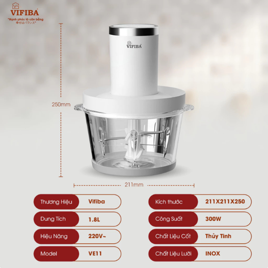 Ảnh Máy Xay Thịt Chính Hãng VIFIBA  - 2 Cấp Độ Xay Mạnh, Xay Thịt Đông Đá,.. 4