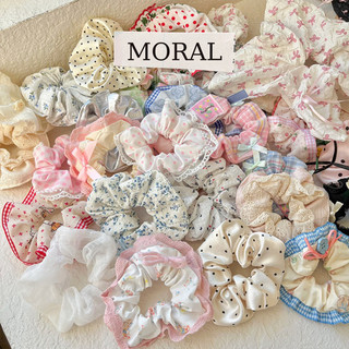 Dây Buộc Tóc Scrunchies Nhiều Màu Sắc Ngọt Ngào MORAL Chun Buộc Tóc Đuôi Ngựa Scrunchies Cho Nàng