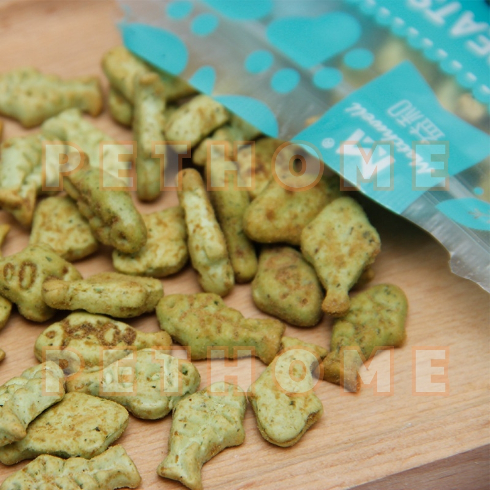 Bánh Thưởng Catnip Biscuits Dạng Bánh Quy Hình Con Cá Giúp Tiêu Búi Lông Cho Mèo gói 40gr