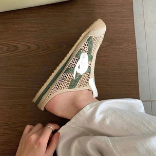 Giày sục slipon thời trang bigsize nam nữ cao cấp mùa hè màu xanh rêu bằng sợi tổng hợp lưới thoáng mát siêu êm nhẹ