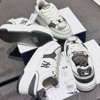 Giày thời trang mùa hè bigsize nam nữ MLB chunky độn đế màu trắng đen , sneaker big size cao cấp tăng chiều cao
