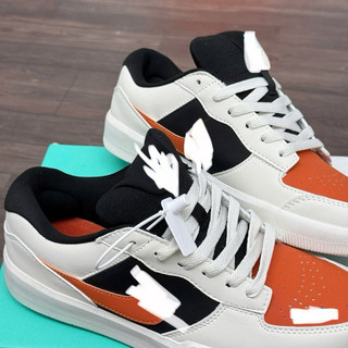 Giày thể thao bigsize nam nữ 58 mùa hè cổ thấp đế bằng màu trắng nâu cam siêu êm nhẹ ,sneaker thời trang cao cấp da phấn