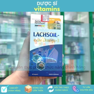 🍀 Viên Uống Dầu Cá Hồi Omega 3 Lachsoil Giảm Mỡ Máu, Gan Nhiễm Mỡ, Bổ Mắt, Hỗ Trợ Tim Mạch Chính Hãng Sanct Bernhard Đức