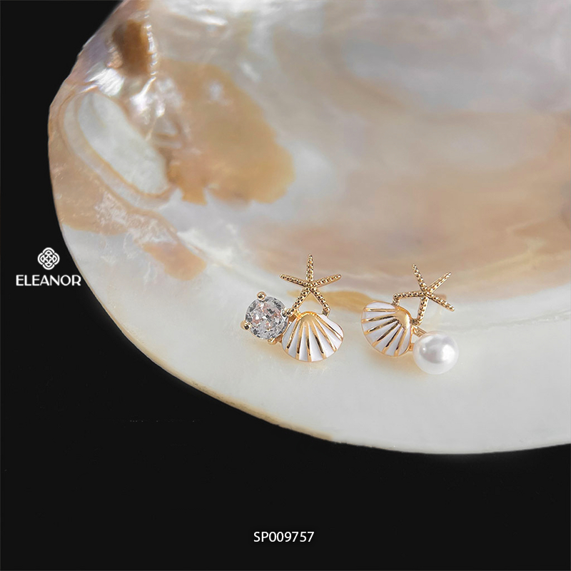 Bông tai nữ chuôi bạc 925 Eleanor Accessories đính đá phụ kiện trang sức khuyên tai mini 8960