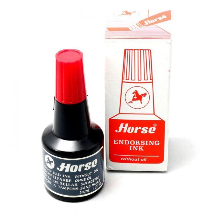 Mực khay mực lăn tay đóng dấu Tampon Horse EN71/3 RED Thái Lan