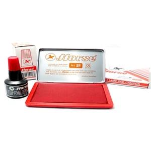 Mực khay mực lăn tay đóng dấu Tampon Horse EN71/3 RED Thái Lan