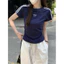 Áo Thun Baby Tee Tay Sọc Kẻ Nơ Dễ Thương . Áo Baby Tee Chất Cotton Co Giãn