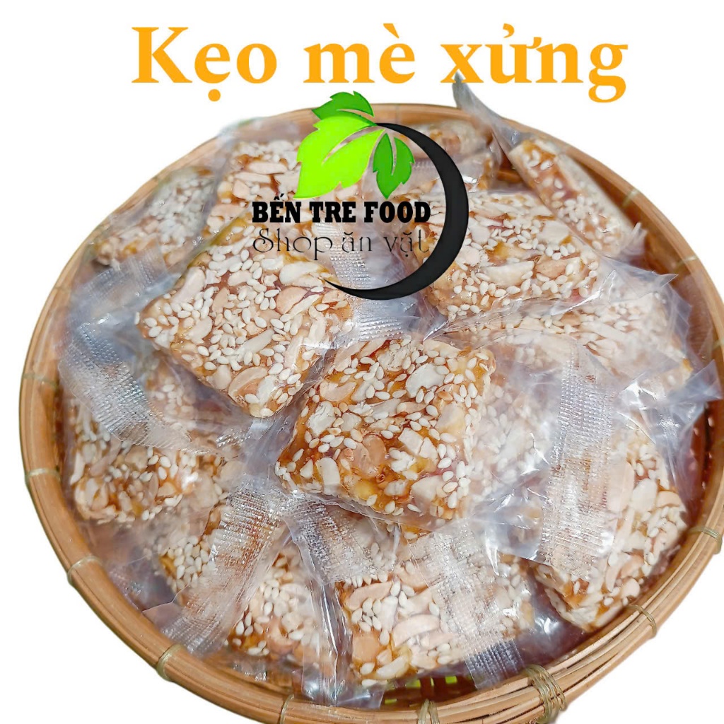 Kẹo mè xửng mềm dẻo giòn béo đậu thơm mè Bến Tre