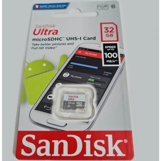 Thẻ nhớ MicroSDHC SanDisk Ultra 32GB 667x đọc 100MB/s ghi 35MB/s (Xám)