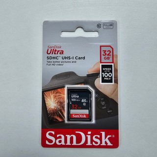 Thẻ nhớ Máy Ảnh SDHC SanDisk Ultra 32GB U1 100MB/s (Xanh)