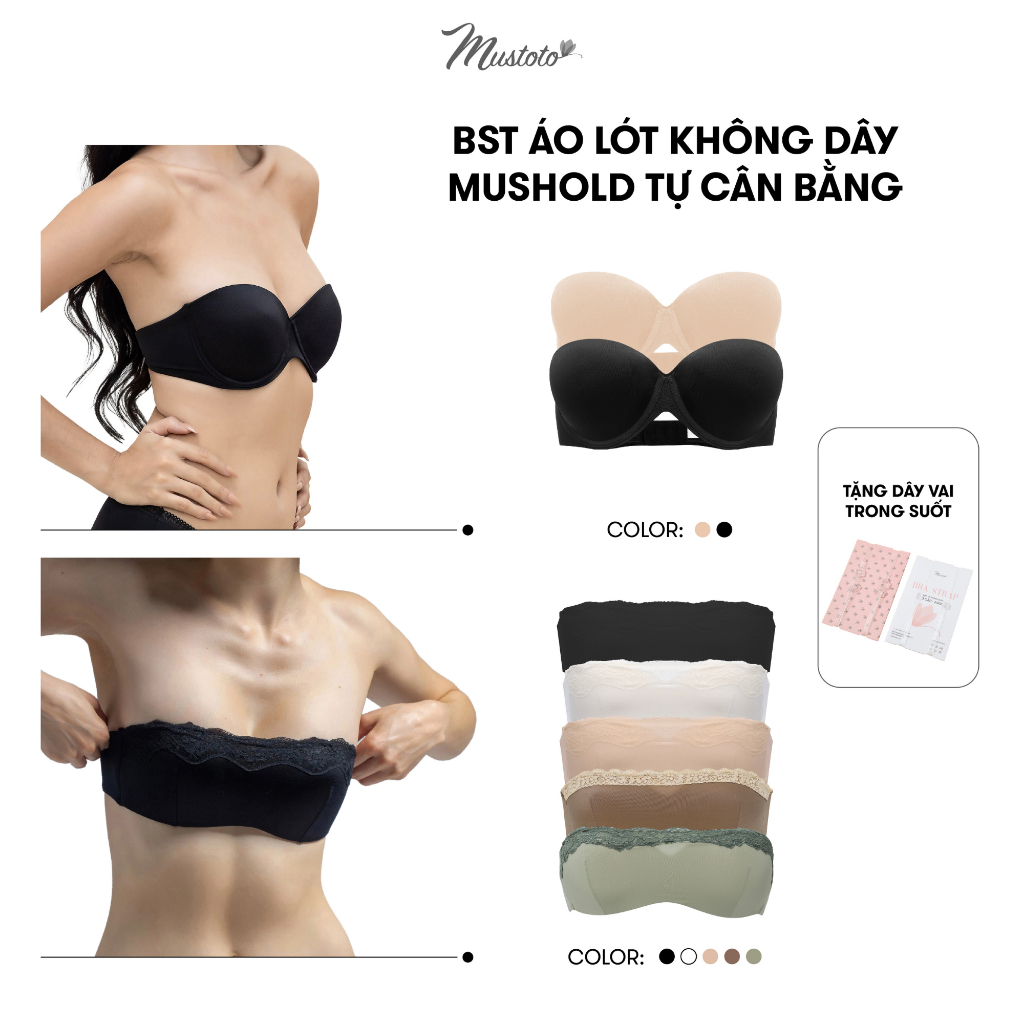Ảnh BST Áo Quây Không Dây Bra Nữ Mustoto Mút Mỏng (MA27 MA56) 1