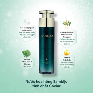 Nước Hoa Hồng Sambijo Tinh Chất Caviar Giúp Giảm Nhăn Hỗ Trợ Phục Hồi Da 120ML