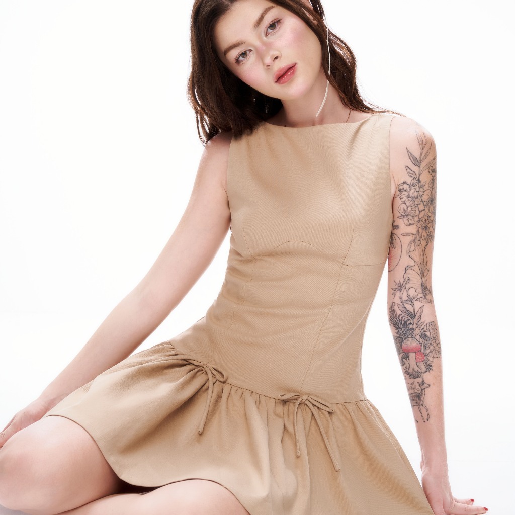 Ảnh DOTTIE - Đầm sát nách nhún tùng - D0655 4