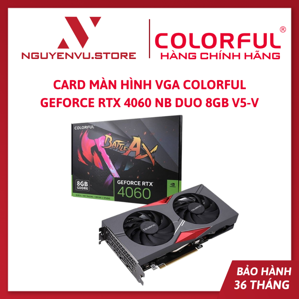 Card màn hình VGA Colorful GeForce RTX 4060 NB DUO 8GB V3-V - Hàng ...
